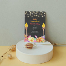 Convite de aniversário bonito Luau