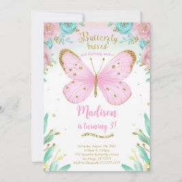 Convite de Aniversário Borboleta Aquarela