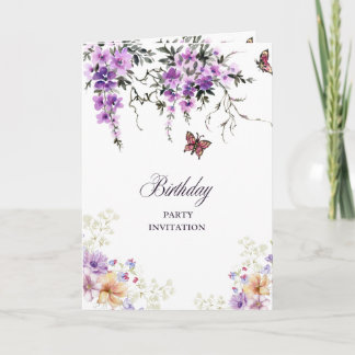Convite de Aniversário Botânico Personalizado
