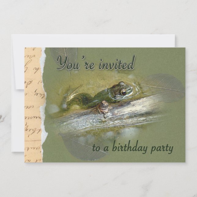 Convite de aniversário - Bullfrog Americano (Frente)