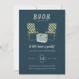 Convite de aniversário BYOB Cara