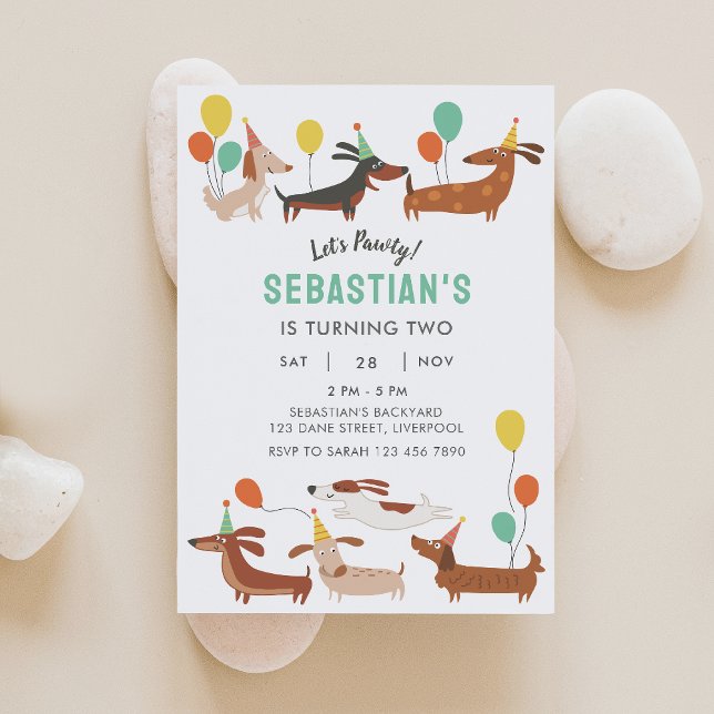 Convite de Aniversário Cachorro Vamos Festejar (Criador carregado)