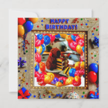 Convite de aniversário Capybara & Chihuahua - P de