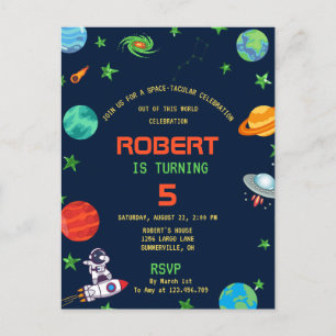 CONVITE DE ANIVERSÁRIO CELEBRAÇÃO ESPACIAL ESPETAC