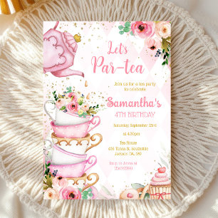 Convite de Aniversário Chá Par-tea