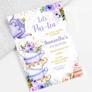Convite de Aniversário Chá Par-tea