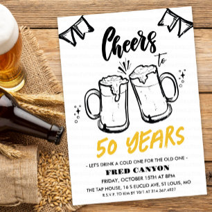 CONVITE DE ANIVERSÁRIO Cheers and Beers PARA TODAS
