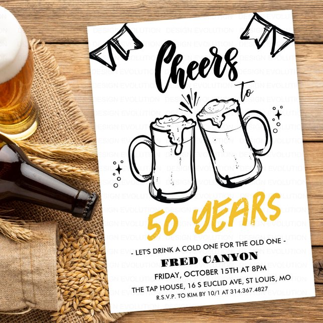 CONVITE DE ANIVERSÁRIO Cheers and Beers PARA TODAS (Criador carregado)