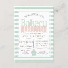 Convite de aniversário Chic Bakery