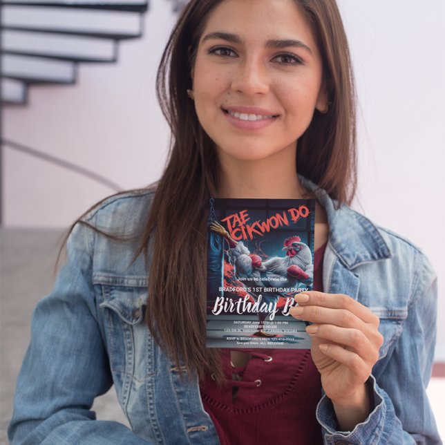 Convite de Aniversário Chute Dinâmico: O Artista M (Criador carregado)