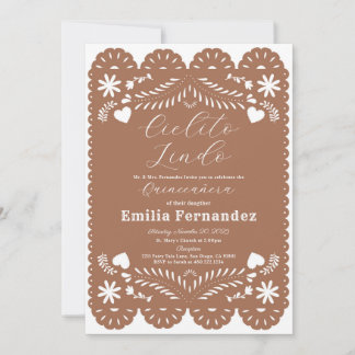 Convite de Aniversário Cielito Lindo Quinceanera