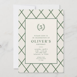 Convite de aniversário Classic Country Club