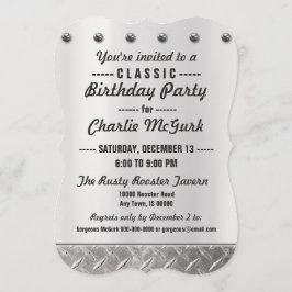 Convite de aniversário clássico feito-à-medida
