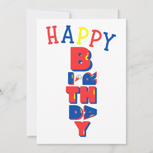 Convite de Aniversário Color Remix (Frente)