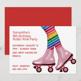 Convite de aniversário Colorido de Rastreamento