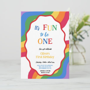 Convite de Aniversário Colorido Divertido para Ser
