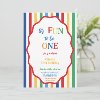 Convite de Aniversário Colorido Divertido para Ser