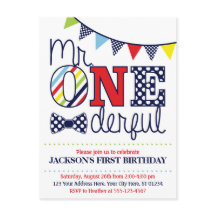 Convite de Aniversário Colorido do Sr. ONEderful