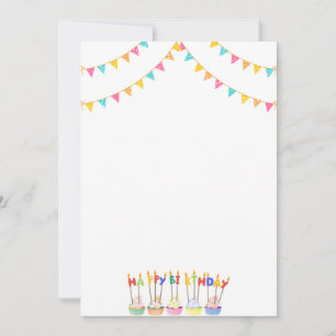 Convite de Aniversário com Balões Anúncio de Festa