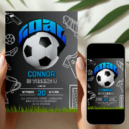 Convite de Aniversário com Bola de Futebol