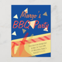 Convite de Aniversário com Confetes para Churrasco