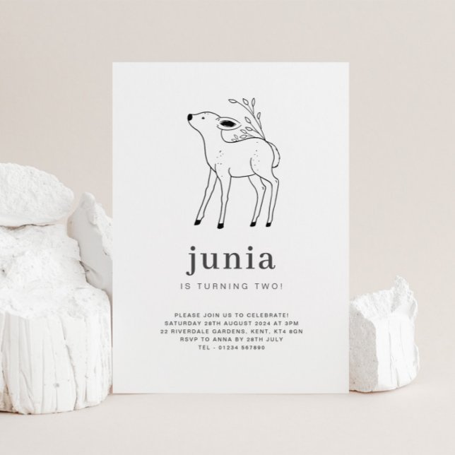 Convite de Aniversário com Desenho de Fauno (Criador carregado)