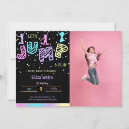 Convite de Aniversário com Foto de Salto Preto