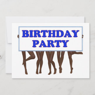 Convite de aniversário com pernas