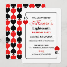 Convite de Aniversário com Tema de Cassino