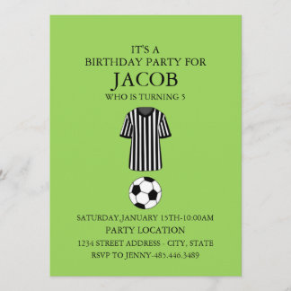 Convite de Aniversário com Tema de Futebol