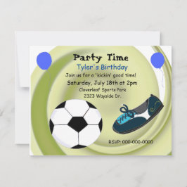 Convite de Aniversário com Tema de Futebol