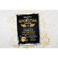 Convite de Aniversário - Conjunto de Bateria Rocks