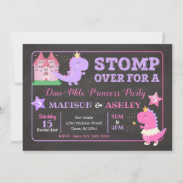 Convite de Aniversário Conjunto de Dinossauro para