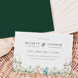 Convite de aniversário conjunto do tema do dragão