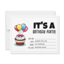 Convite de Aniversário | Convite Personalizável Pe