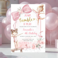 Convite de Aniversário Coquette Blush Rosa com Laç