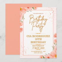 convite de aniversário cor-de-rosa