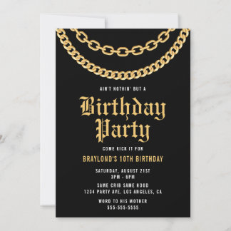 Convite de Aniversário Corrente Cubana Hip Hop Dou