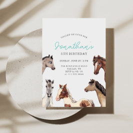 Convite de Aniversário Cowboy Boho Cavalo
