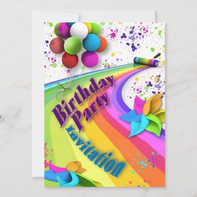 Convite de Aniversário - Crianças (Frente)