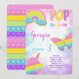 Convite de Aniversário Cute Pop it