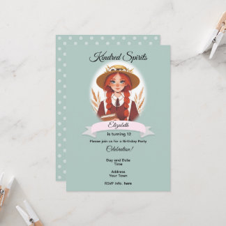 Convite de Aniversário da Anne de Green Gables