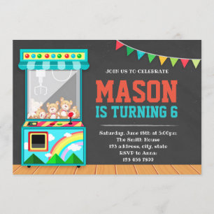 Convite de aniversário da arcada
