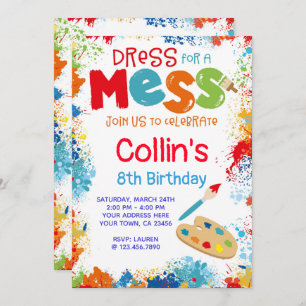 Convite de aniversário da arte