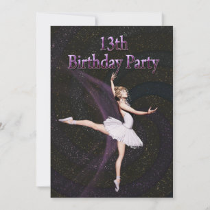 Convite de aniversário da bailarina 13o