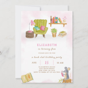 Convite de aniversário da biblioteca