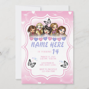 Convite de Aniversário da Brat Doll Airpush