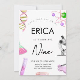 Convite De Aniversário Da Ciência Para Meninas