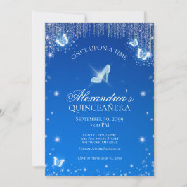 Convite de Aniversário da Cinderela Quinceanera