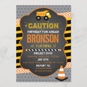 Convite de aniversário da construção